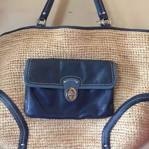 Coach straw tote bag